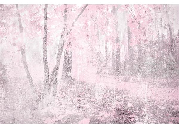 Non-woven kuvatapetti Pink Forest Abstract