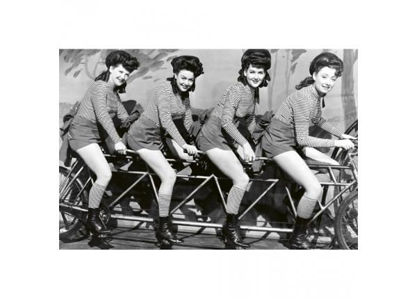 Non-woven kuvatapetti Women on bicycle 375x250 cm