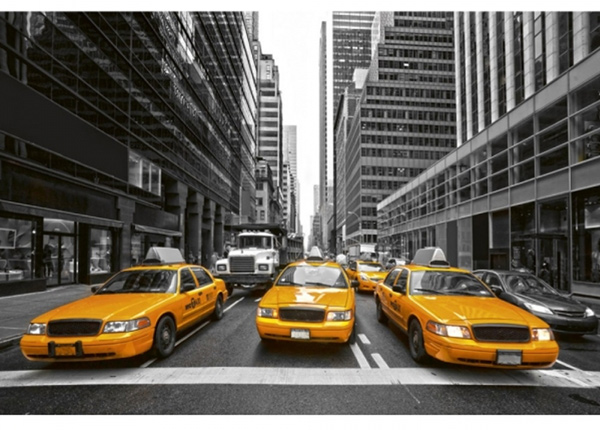 Non-woven kuvatapetti Yellow taxi