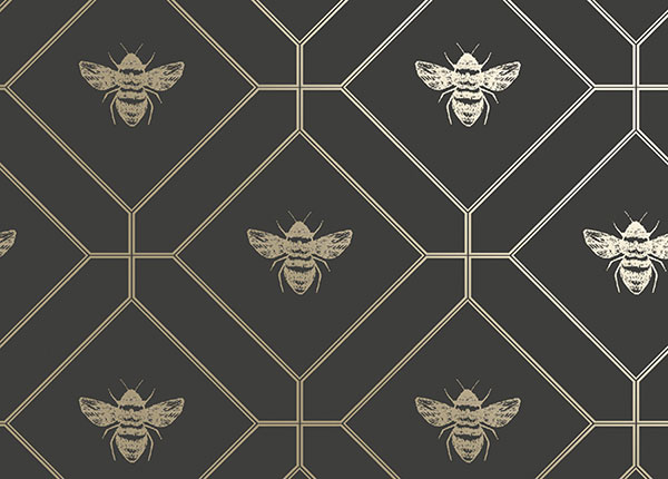 Paperitapetti Honeycomb Bee