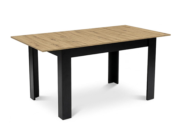 Pikendatav söögilaud 80x120/160 cm, artisan tamm/must