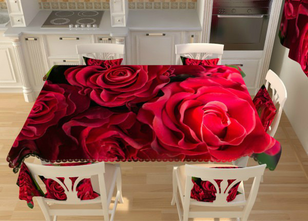 Pöytälina Punaiset ruusut 145x200 cm