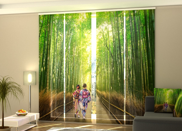 Puolipimentävä paneeliverho Bamboo Forest of Arashiyama 240x240 cm