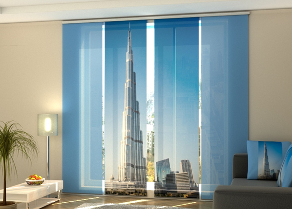 Puolipimentävä paneeliverho Dubai skyscraper 240x240 cm