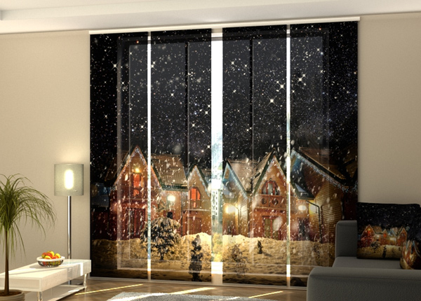 Puolipimentävä paneeliverho Snowy Night 240x240 cm
