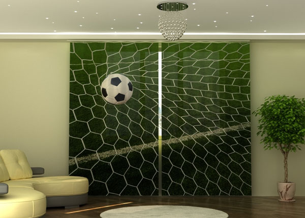 Puolipimentävä verho Football Ball in Goal 290x245 cm