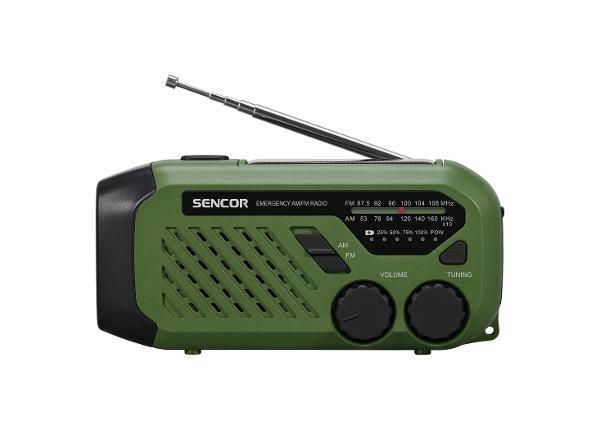Radio Sencor aurinkokennolla ja dynamolla