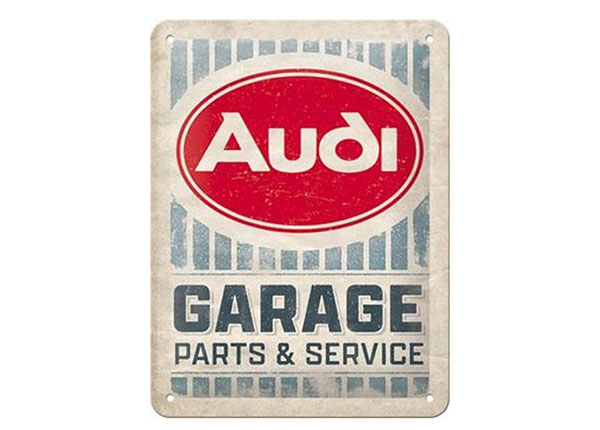 Retro metallitaulu Audi - Garage 15x20 cm