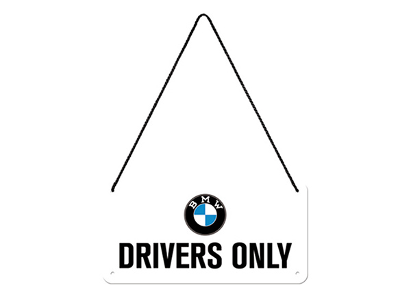 Retro metallitaulu BMW - Drivers Only 10x20 cm