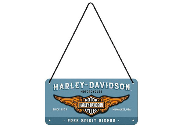 Retro metallitaulu Harley-Davidson logo 10x20 cm