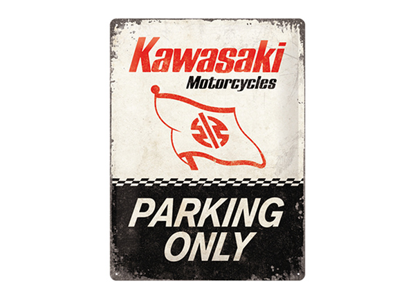 Retro metallitaulu Kawasaki Parking Only 30x40 cm