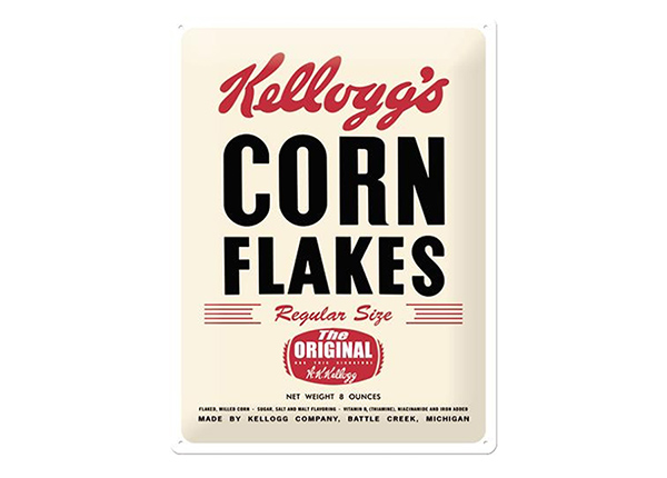 Retro metallitaulu Kellogg's Corn Flakes The Original 30x40 cm