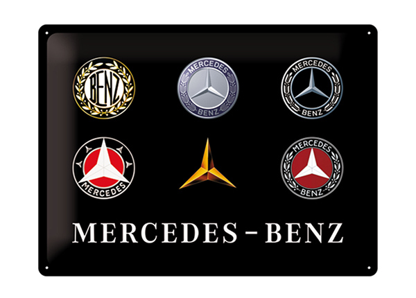 Retro metallitaulu Mercedes-Benz logo 30x40 cm