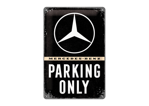 Retro metallitaulu Mercedes-Benz Parking Only 20x30 cm