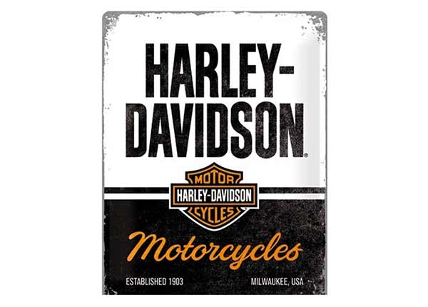 Retrotyylinen metallitaulu Harley-Davidson - Motorcycles 30x40 cm
