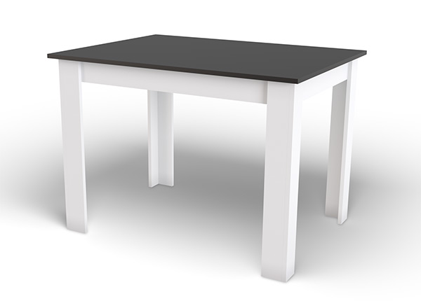 Ruokapöytä 80x120 cm, musta/valkoinen
