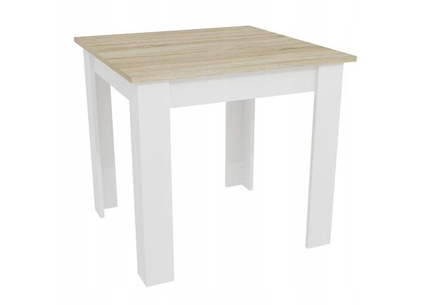 Ruokapöytä 80x80 cm, sonoma tammi/valkoinen