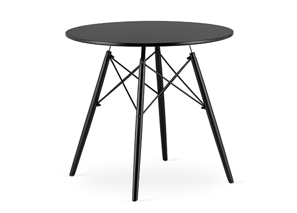 Ruokapöytä Todi Ø 80 cm, musta/musta