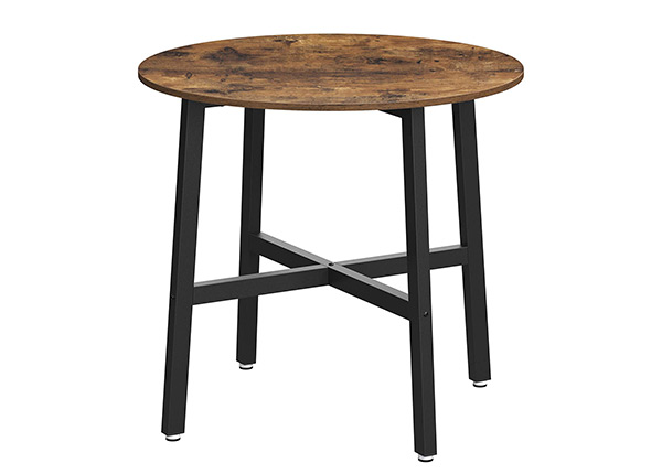 Ruokapöytä Todi Ø 80 cm, ruskea/musta