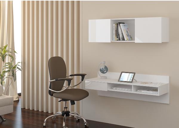 Seinään kiinnitettävä työpöytä