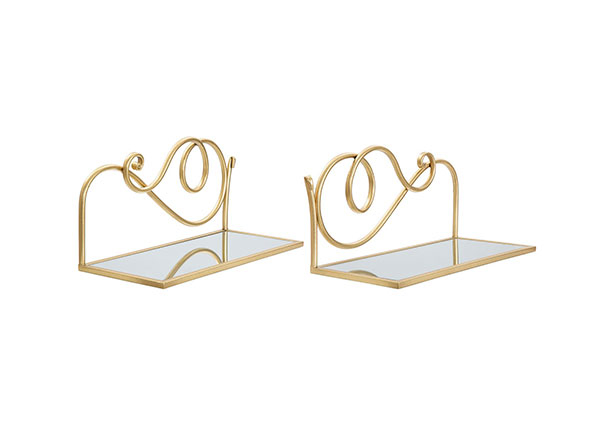 Seinähylly Glam (2 kpl), kullanvärinen