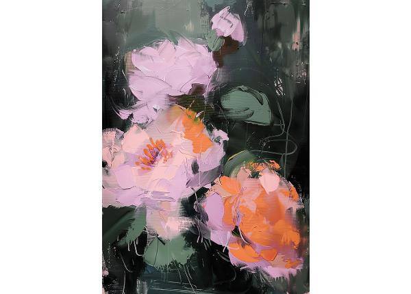 Seinamaal Pink Flowers 60x80 cm