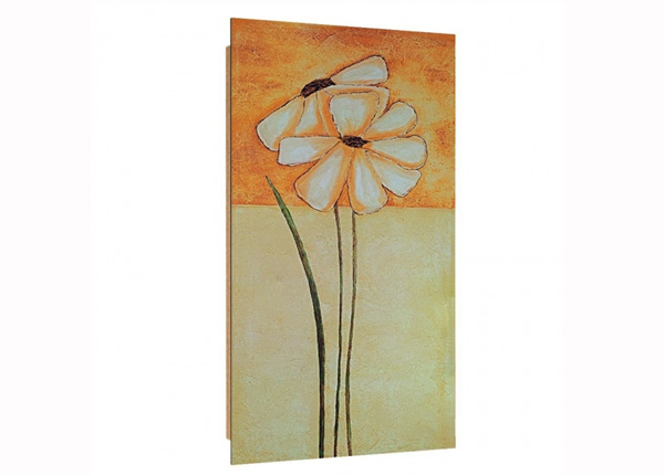 Seinapilt Painted daisies 1 3D 50x100 cm