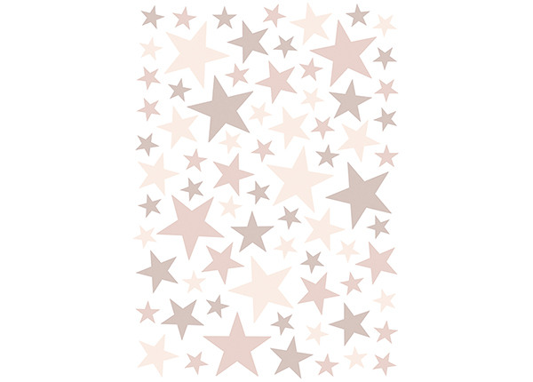 Seinätarrat Stars, 74 kpl, antiikkiroosa