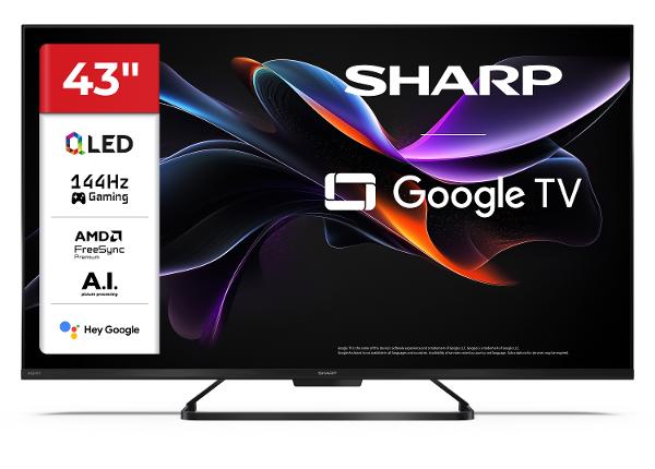 Teler Sharp 43" (108 cm) QLED 4K Ultra HD Google TV, Dolby Vision IQ, Dolby Atmos