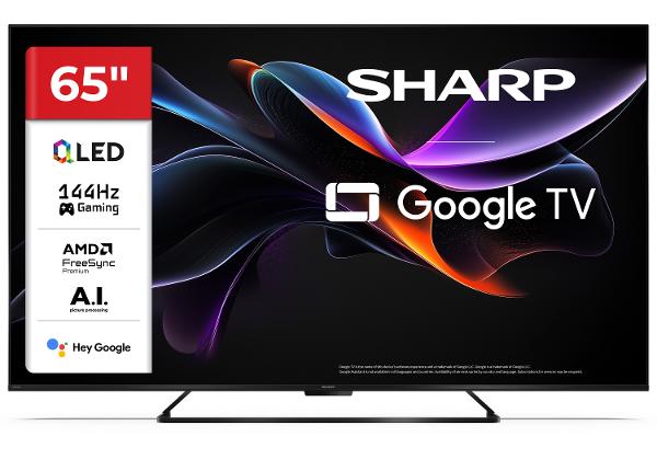 Teler Sharp 65" (164 cm) QLED 4K Ultra HD Google TV, Dolby Vision IQ, Dolby Atmos
