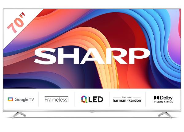 Teler Sharp 70" (177 cm) 4K Ultra HD Smart Google TV, Dolby Vision, Dolby Atmos, HARMAN/KARDON®