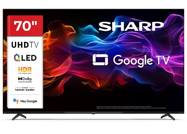 Teler Sharp 70" (177 cm) QLED 4K Ultra HD Google TV, Harman/Kardon, DolbyVision, DolbyAtmos