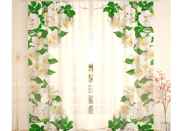 Tüllkardin A Wild Rose Window 400x260 cm