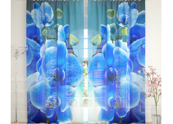 Tüllkardin Blue Orchid on the Water 400x260 cm