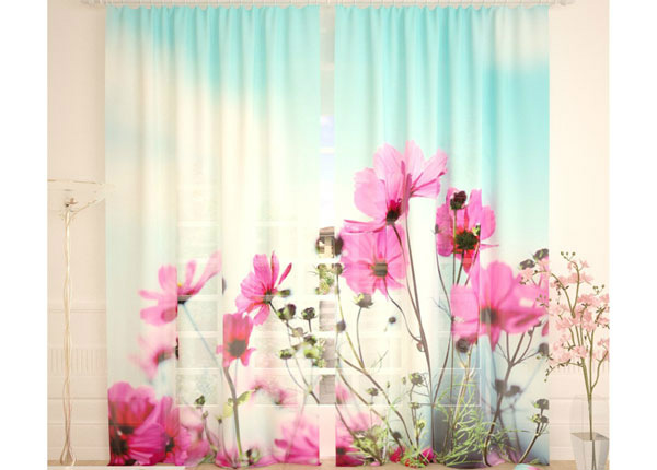 Tüllkardin Morning Flowers 400x260 cm
