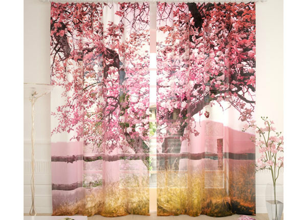 Tüllkardin Pink Tree 400x260 cm