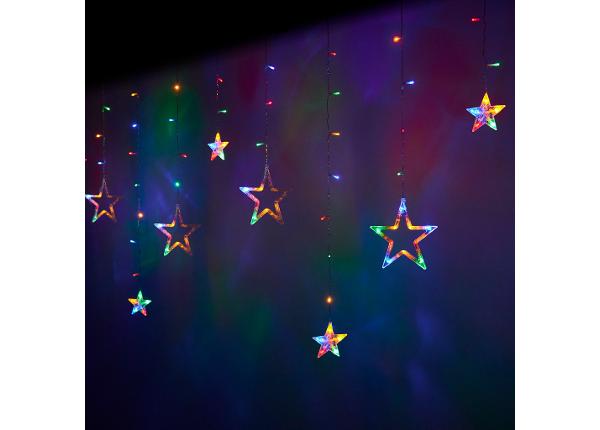 Valguskardin tähed 2.5 m 138LED värviline