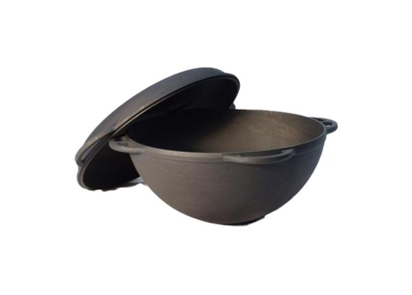 Valurautainen wokki-pannu kannella Syton, 5.5 L, D30 cm