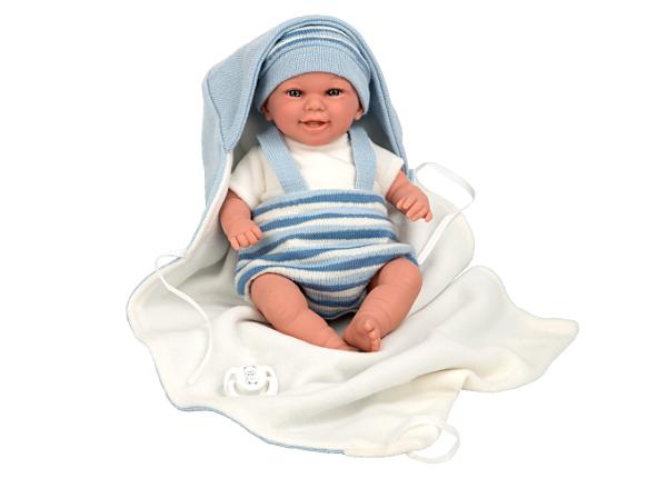 Vauvanukke Arias ja sininen peitto 35cm