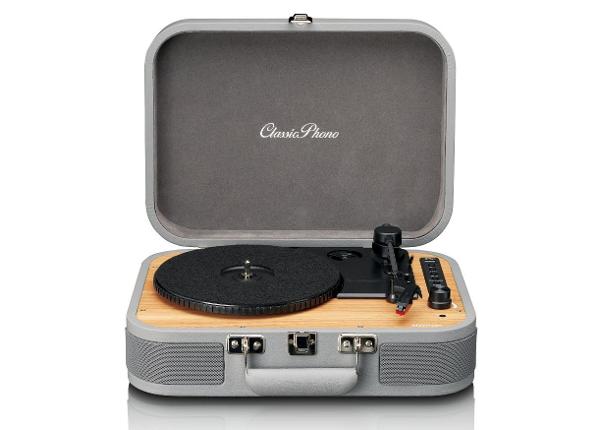 Vinüülplaadimängija kohvris Lenco TT116GY, hall