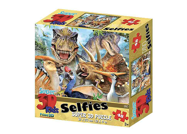 Головоломка 3D Динозавры Selfies 48 шт