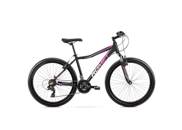 Горный велосипед Romet Jolene 6.0, 26" M, черно-розовый