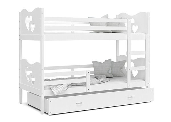 Двухъярусная кровать 80x190 cm, белый комплект