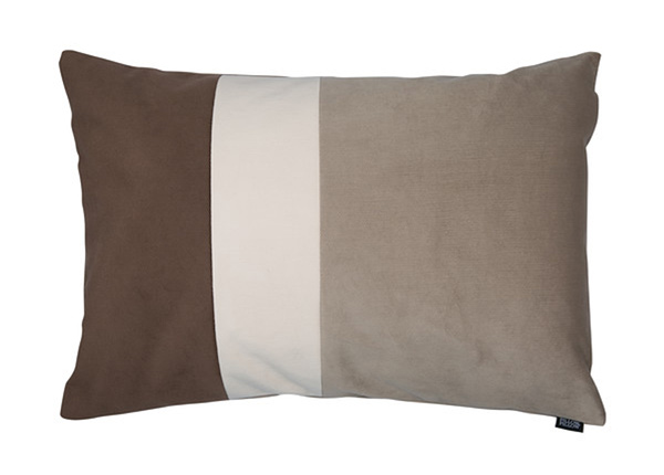 Декоративная подушка Velvet Trio Midi, коричневый и бежевый 40x60 см