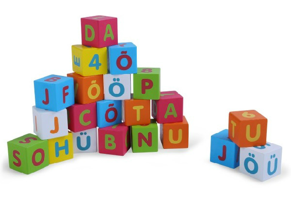 Деревянные кубики с буквами на эстонском языке 3,5 см