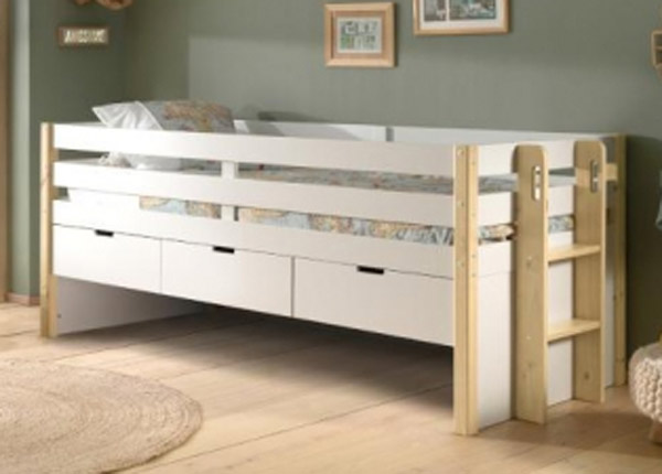 Детская кровать + 3 ящика Margrit 90x200 cm, белый