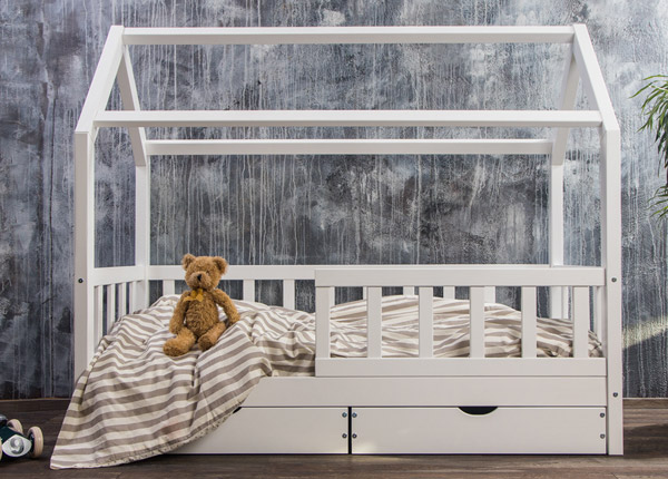 Детская кровать из массива дерева 80x160 cm + ящики