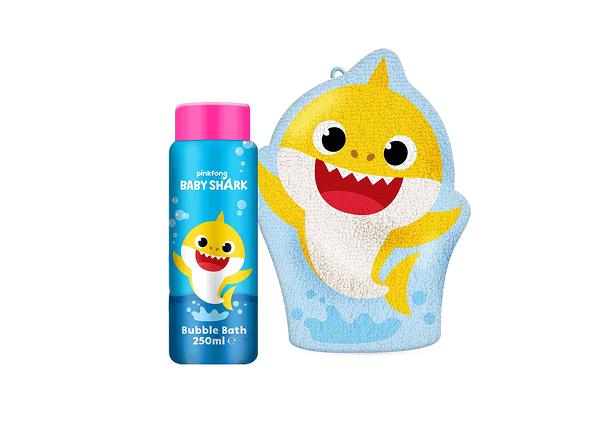 Детская пена для ванны и мочалка Pinkfong Baby Shark