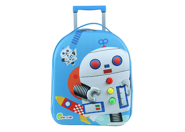 Детский дорожный чемодан на колёсах "Робот"