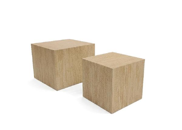 Журнальный столик Bud Cube, 2 шт., бежевый